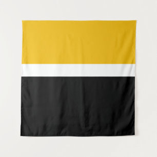 Tenture Style de bloc de couleur noir blanc jaune