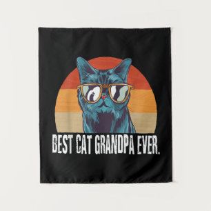 Tenture Style Vintage Cat Grandpa Cadeau Retro Chat