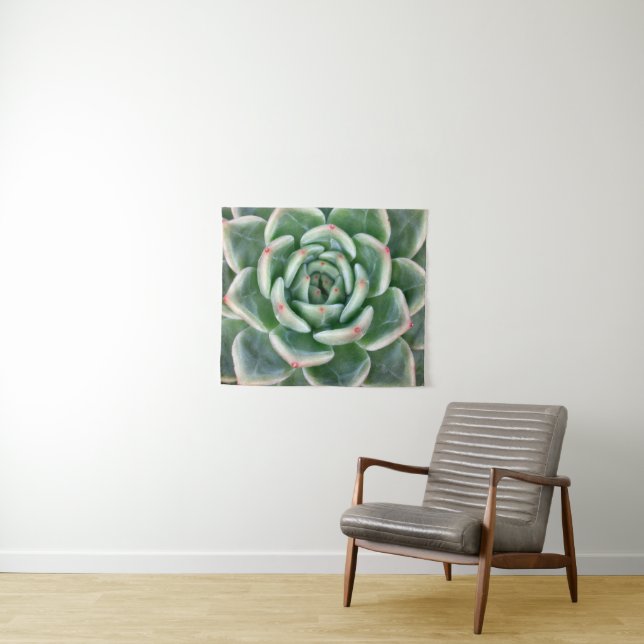 Tenture Succulent incliné par rouge vert (En situation (horizontale))
