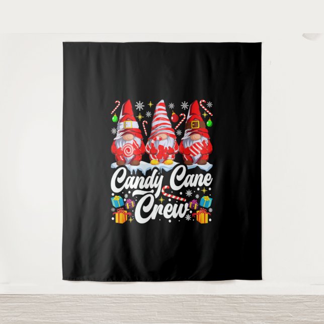 Tenture Sucre de canne Crew Christmas Candy Lover Gnome (Devant)