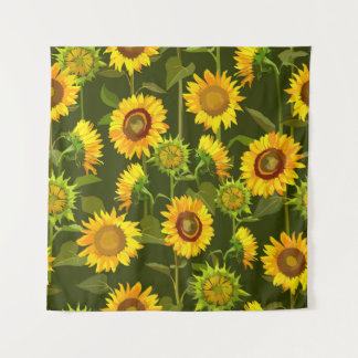 Tenture Sunflowers motif continu été