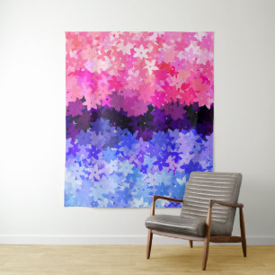 Tenture Super Boho Quirky Retro Floral Omnisexual Pride