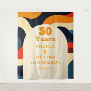 Tenture Super Retro 50e anniversaire Mariage Contexte