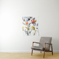Superposition de fleurs - Aquarelle Fleurs et tige