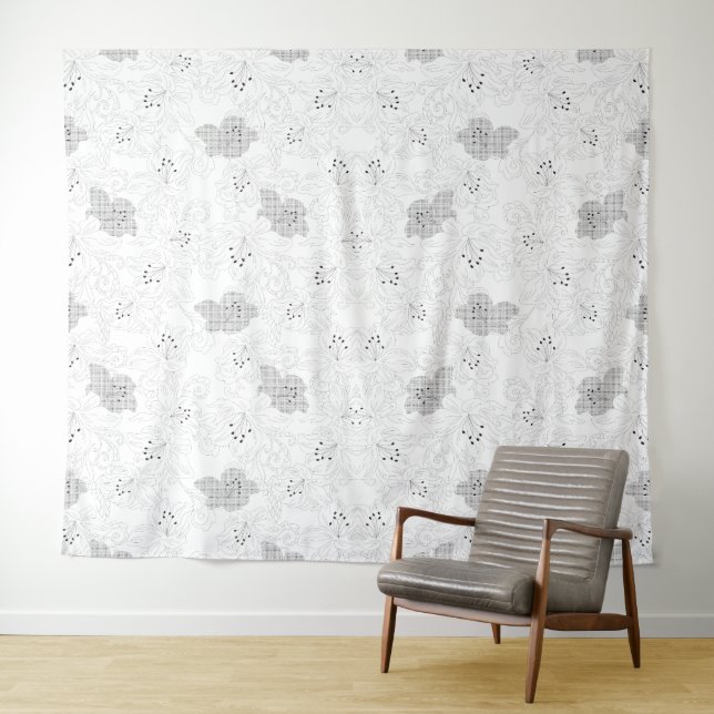 Tenture Superposition de grille transparente – Texture PNG (En situation (horizontale))