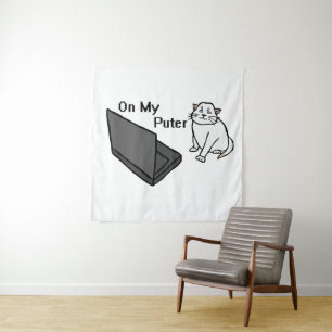 Tenture Sur Mon Ordinateur Drôle De Chat Blanc Mème