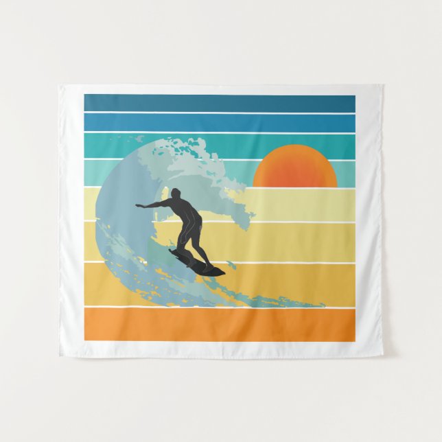 Tenture Surfer Dude Sunset Vintage (Devant (Horizontal))