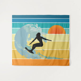 Tenture Surfer Girl Sunset Vintage