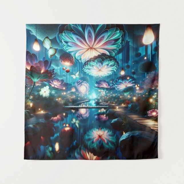 Tenture Surréalisme des jardins géants (Devant)