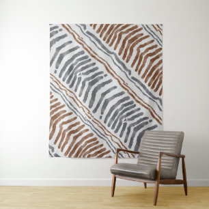 Tenture Suspension murale moderne boho gris marron