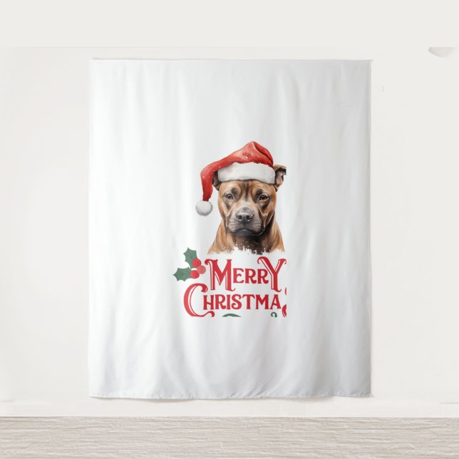 Tenture Sussex Spaniel Noël (Devant)