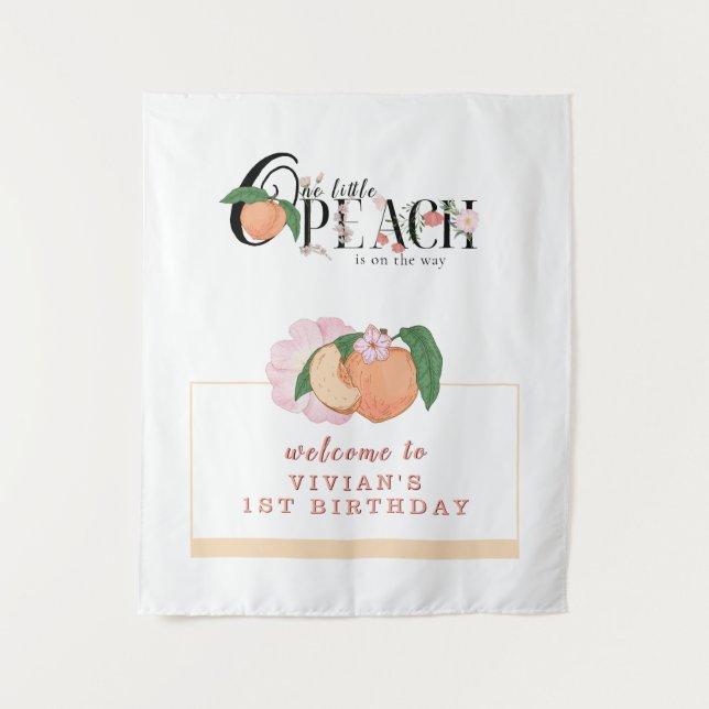 Tenture Sweet Little Peach Bienvenue (Devant)