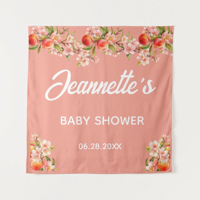 Tenture Sweet Peach Orchard Backdrop Tapestry (Devant)