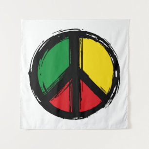 Tenture Symbole de la Paix avec couleurs de la aigrette