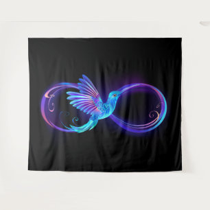 Tenture Symbole de Neon Infinity par Glowing Hummingbird