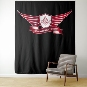 Tenture Symbole et bouclier de franc-maçonnerie
