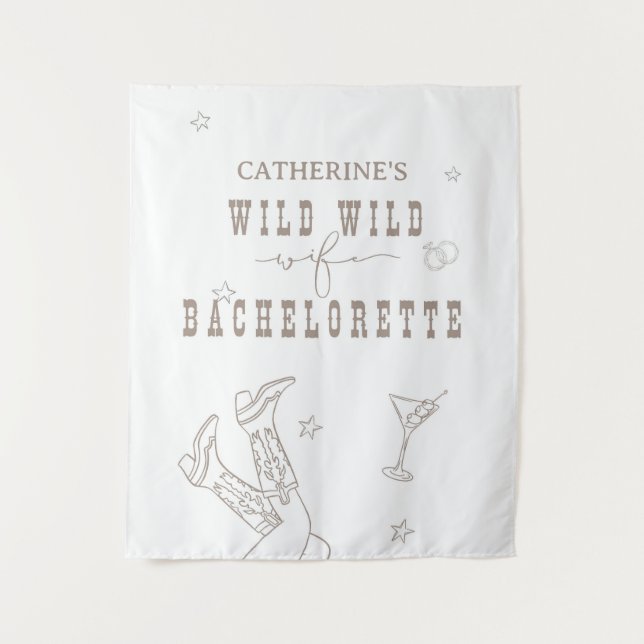 Tenture Symbole Wild Wild Wife Bachelorette (Devant)