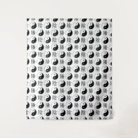 Symbole Yinyang blanc motif chinois