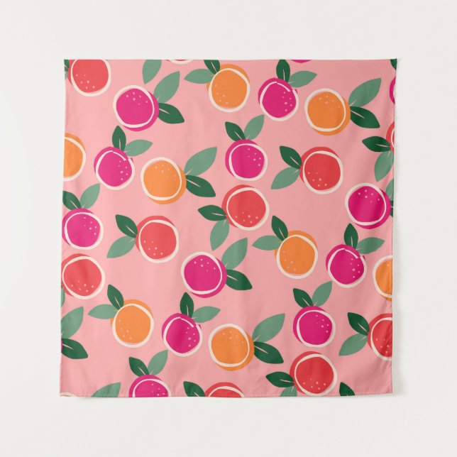 Tenture Symphonie Citrus coucher de soleil (Devant)