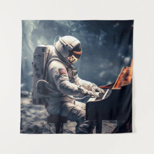 Tenture Symphonie pour les étoiles   L'astronaute Piano su