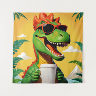 Tenture T-Rex Dinosaur Drôle