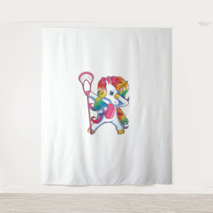 Tenture T-shirt Dabbing Unicorn Lacrosse Drôle Lin Lâché