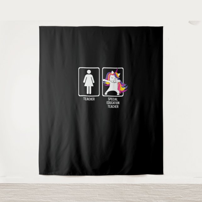 Tenture T-shirt enseignant de l'UNICORN DE DABBING (Devant)