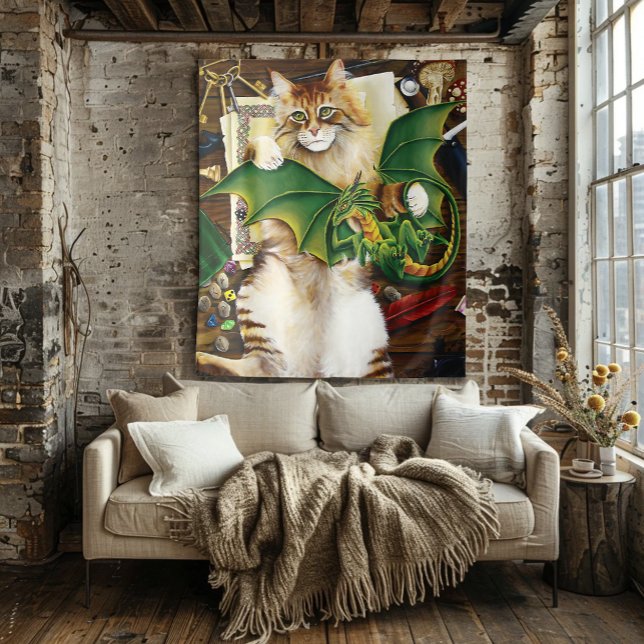 Tenture Table Top Gaming Cat and Dragon (Créateur téléchargé)