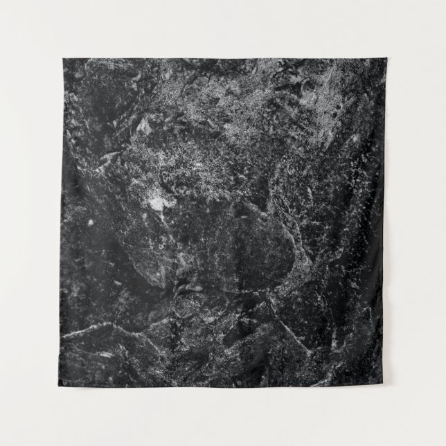 Tenture Tableau abstrait noir et blanc (Devant)