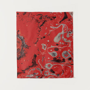 Tenture Tableau abstrait rouge et gris