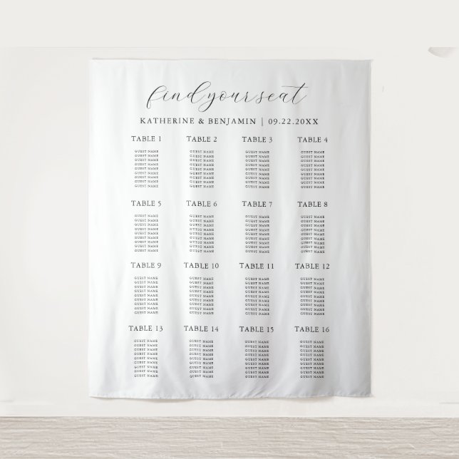 Tenture Tableau de Mariage Minimaliste Moderne (Devant)