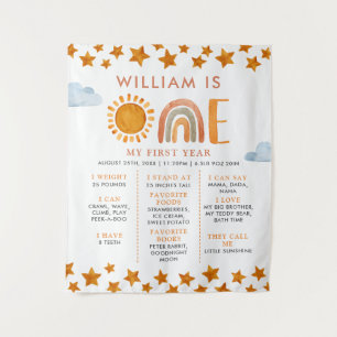 Tenture Tableau de milestone pour le 1er anniversaire Suns
