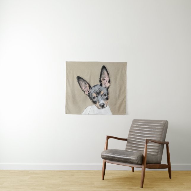 Tenture Tableau Rat Terrier - Cute Original Chien Art (En situation (horizontale))