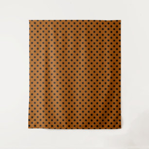 Tenture Taches de polka marron et noires