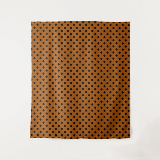 Tenture Taches de polka marron et noires (Devant)