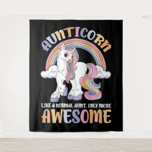 Tenture tantine licorne comme une tante normale mais en pl