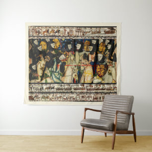 Tenture TAPESTRE BAYEUX 1066 Mort du roi Harold