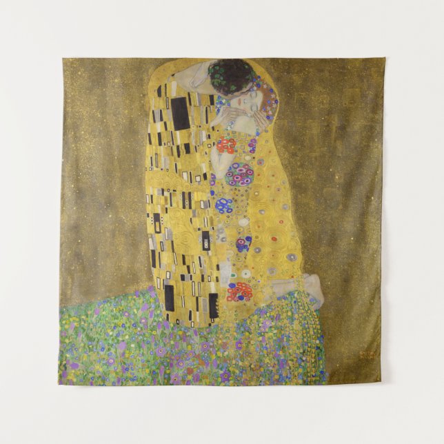 TENTURE TAPESTRE : GUSTAV KLIMT : LE KISS (Devant)