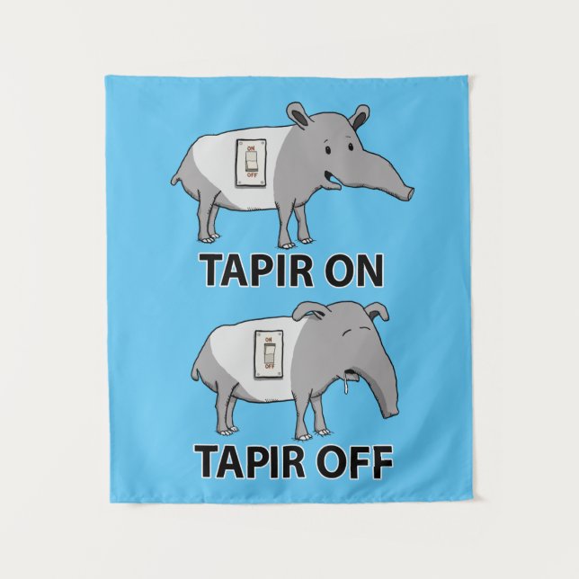 Tenture Tapir mignon et drôle sur le tapir (Devant)
