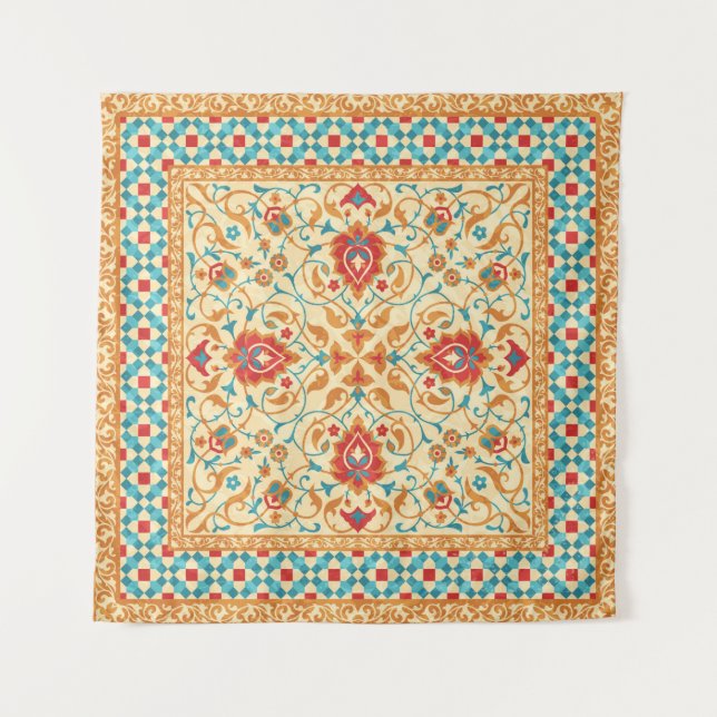 Tenture Tapis oriental, motif ornemental ornemental, stylé (Devant)