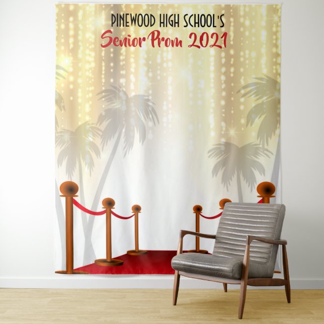 Tenture Tapis Rouge Hollywood Prom Backdrop  (En situation)
