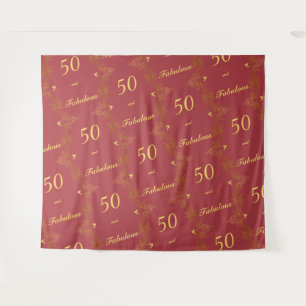 Tenture Tapis Rouge Répète Rouge Or 50 Anniversaires Fabul