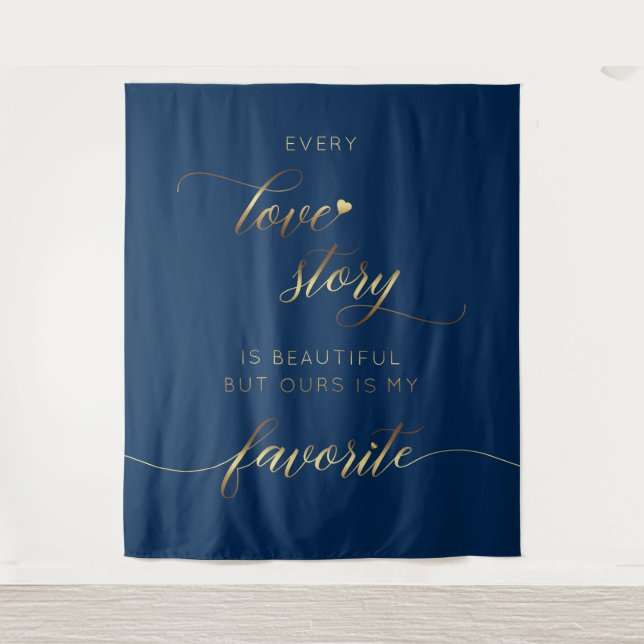 Tenture Tapiz Every Love Story Wedding Backdrop (Devant)