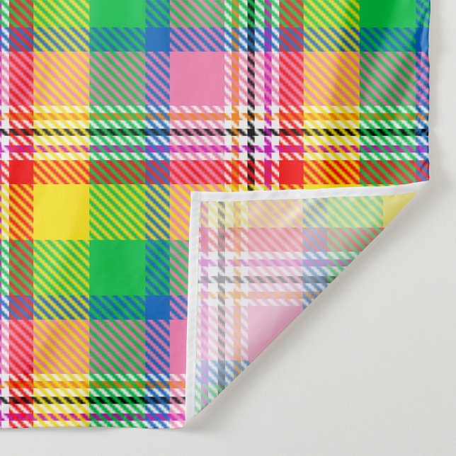 Tenture Tartan vert rose (Créateur téléchargé)