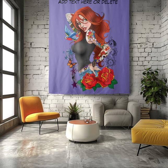 Tenture Tatouages de femme rousse (Créateur téléchargé)