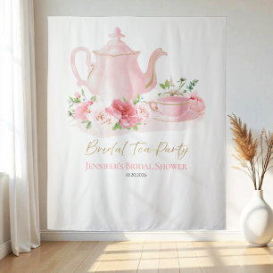 Tenture Tea Party Dorsales de Fête des mariées rose