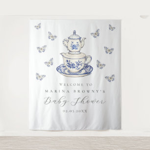 Tenture Tea with the Mom Baby shower Photo Panneau de fond