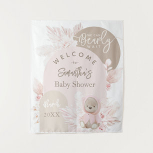 Tenture Teddy Bear Moderne Boho Girl Baby shower