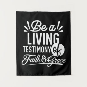 Tenture Témoignage de vie spirituelle Citation de foi et d
