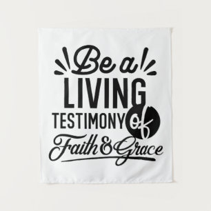 Tenture Témoignage Vivant Citation Biblique Motivation Chr